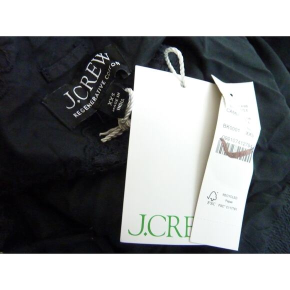 NWT J Crew Lace Black Dress Regenerative Cotton - Picture 7 of 8
